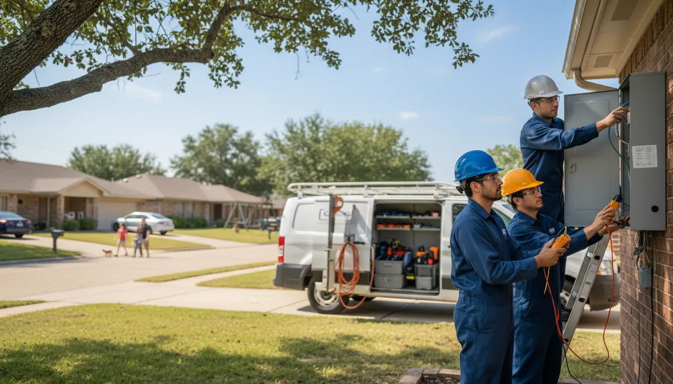 Certified electrician providing emergency electrical services in Preston, OK